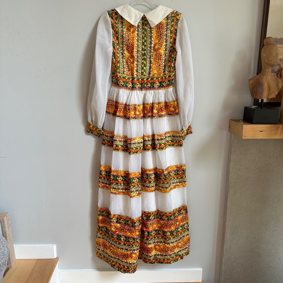 Vintage 70s Groovy Hostess Party Gown Dress - Picture 4 of 5